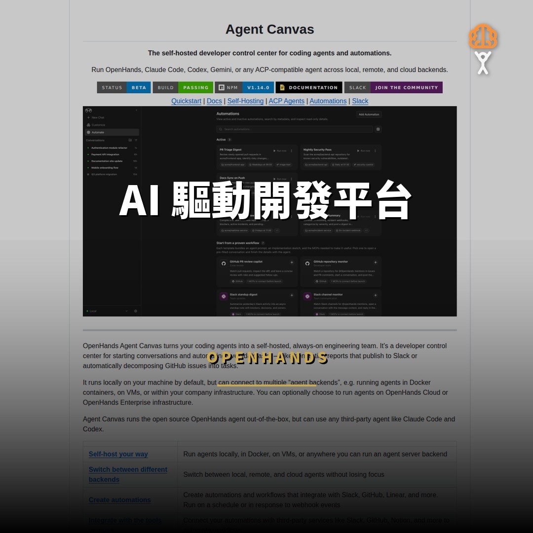 83,398 星開源項目：OpenHands — AI 驅動開發平台